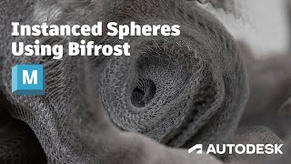 Instanced spheres using Bifrost