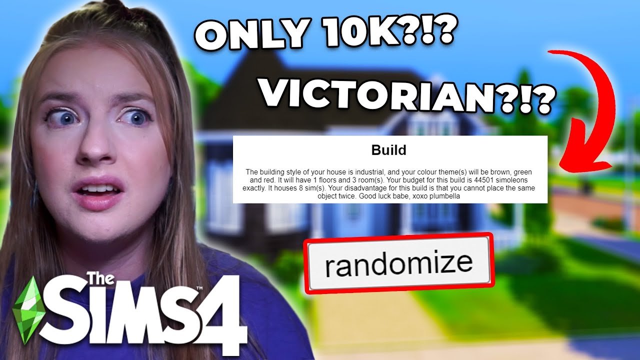 Plumbella's Sims 4 Build Challenge Generator is TOO HARD 😭