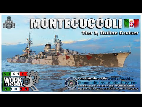 World of Warships:  MONTECUCCOLI, “WIP” Tier-5, Italian Cruiser
