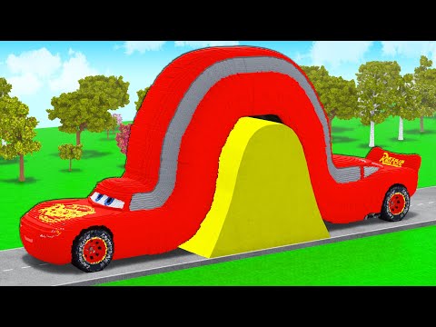 LONG CARS vs SPEED BUMPS in Teardown