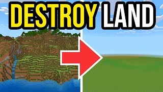 How To Clear/Destroy Land INSTANTLY in Minecraft PS/Xbox/PE