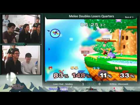 AEX 10: Lawn Chair & Smokey vs R2DLiu & Vincessant - Melee Doubles Losers Quarters