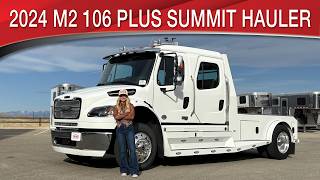 A preview image of the linked video showcasing 2024 Freightliner M2 106 Plus Summit Hauler