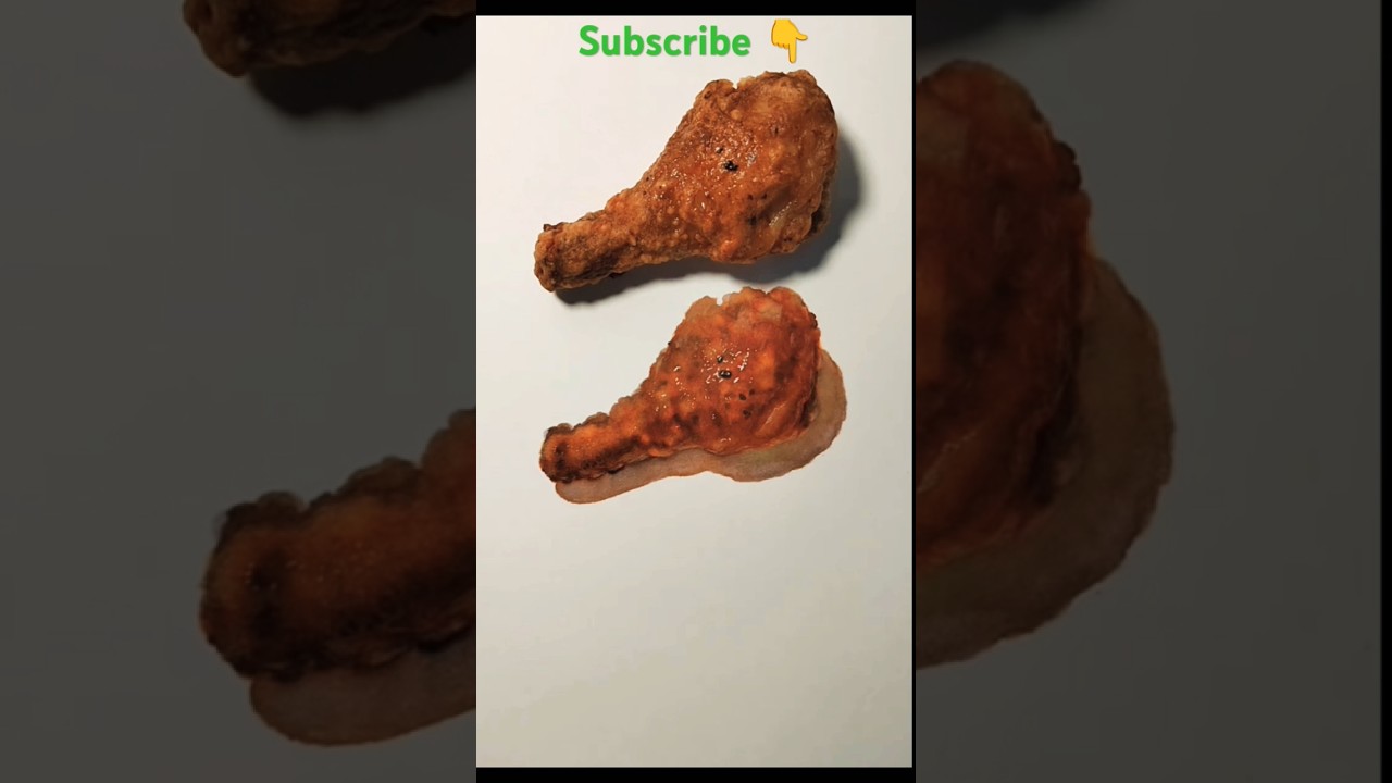 Real or Drawing? Hyper-Realistic Fried Chicken Art!#shorts