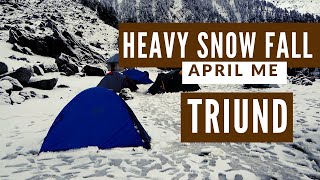 preview picture of video 'Heavy Snow Fall at Triund , McloedGanj'