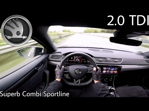 2020 Skoda Superb Combi Sportline 2.0 TDI (190 PS) POV Testdrive AUTOBAHN Beschleunigung & Speed