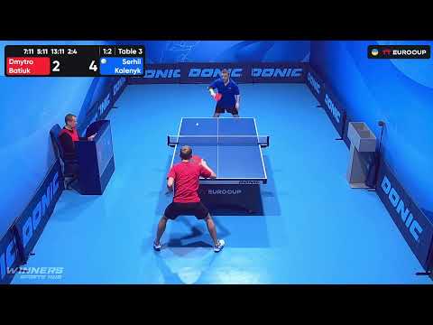 16:20 Dmytro Batiuk - Serhii Kalenyk 05.09.2023 TT Euro.Cup Ukraine Professional. TABLE 3