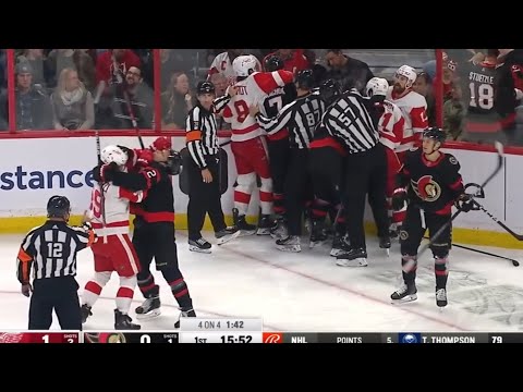 Rough stuff from the Ottawa Senators vs Detroit redwings game