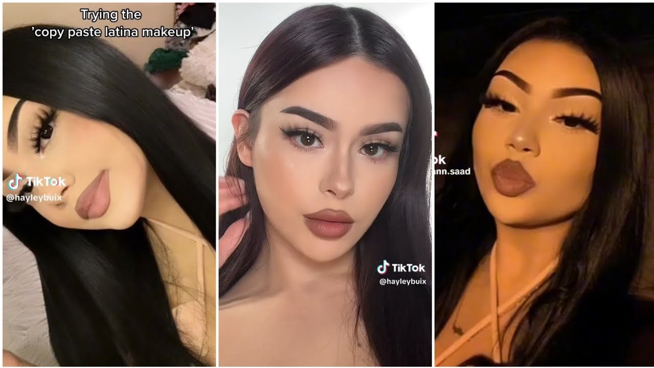Trying The Latina Makeup Tutorial ✨ TikTok Compilation