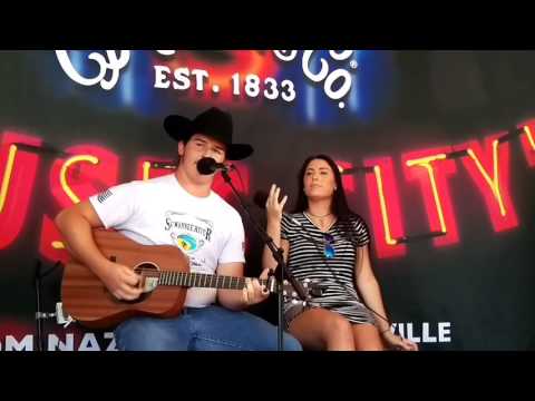 Cole Tomlinson and Rachael Blount covering Jackson (Johnny and June) on the Martin Stage at CMA Fest