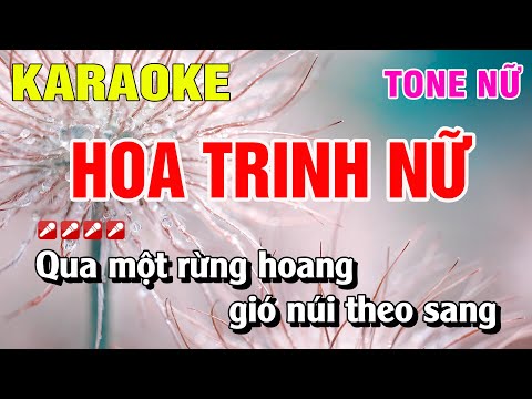 Karaoke Hoa Trinh Nữ Tone Nữ Nhạc Sống 2023 | Nguyễn Linh