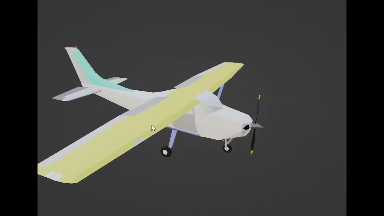 Cessna 172 low-poly 3D Model