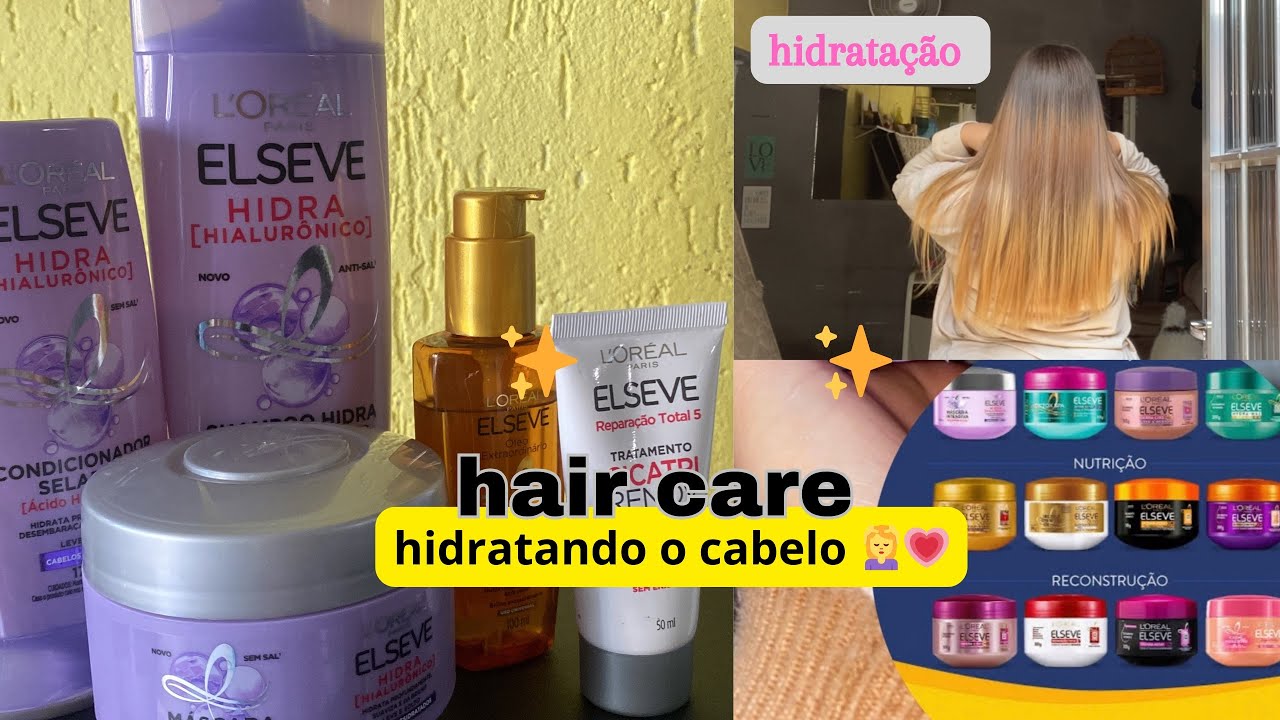 HAIR CARE/ CRONOGRAMA CAPILAR💆‍♀️ 🫧 Etapa Hidratação linha da ELSEVE 💗💸