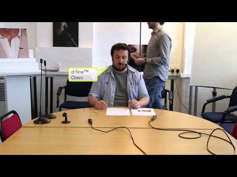 DPA d:fine™ Omni and Directional Headset Mic Demonstration
