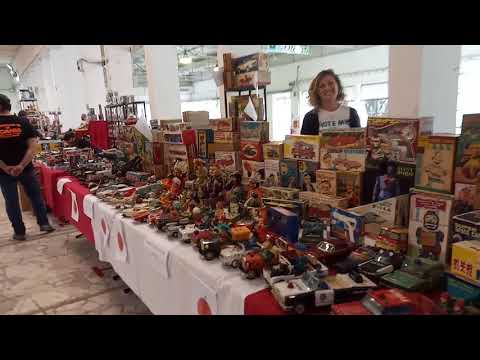 My large collection of vintage tin toys at the Hobby Toys in Italy
