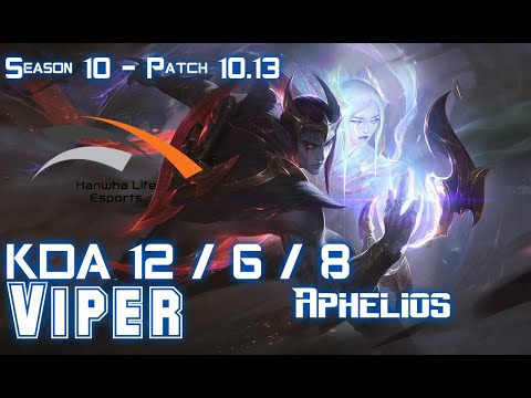 HLE Viper APHELIOS vs KALISTA ADC - Patch 10.13 KR Ranked