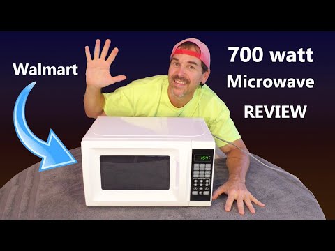 Smad Small Microwave Countertop Oven, 700W Microwaves with Removable Turntable and Child Lock, 0.7 Cu.Ft Mini Ovens Compact with 6 Cooking Menus for Apartments, Dorm and Small Space Kitchen, Black video review thumbnail