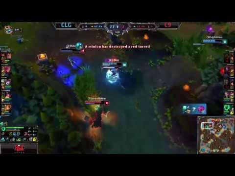 LCS 2014 NA Spring W5D1 - CLG vs C9 -  Caster minions OP