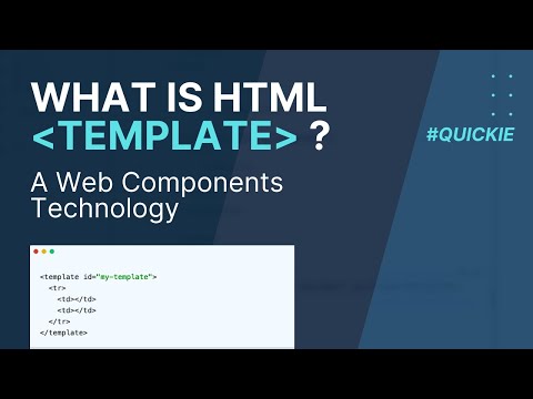 4mins: HTML Template Tag - Learn the Web Components Technology