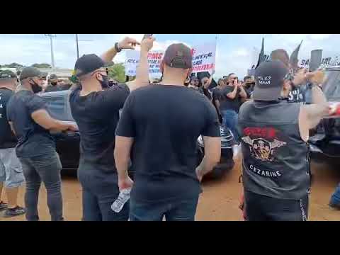 Secretário de Segurança é recebido embaixo de protestos na inauguração da PEL lll em Londrina