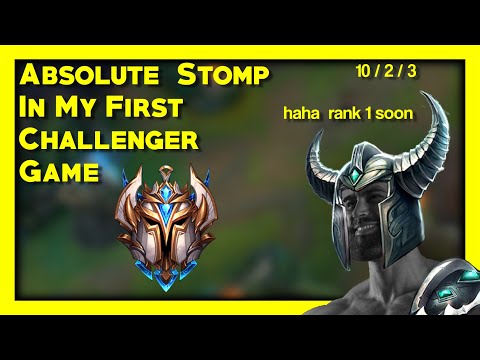 Absolute STOMP in my first Challenger Game  with Mid Tryndamere