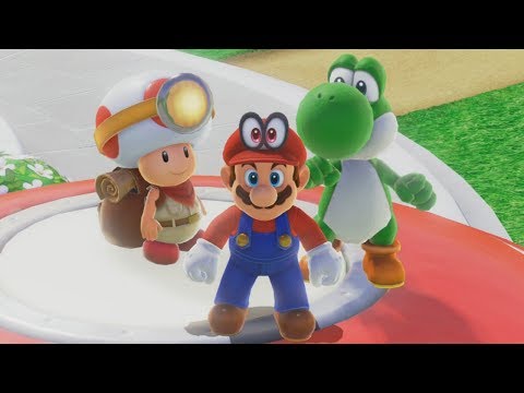 Super Mario Odyssey - Yoshi & Captain Toad in the Mushroom Kingdom