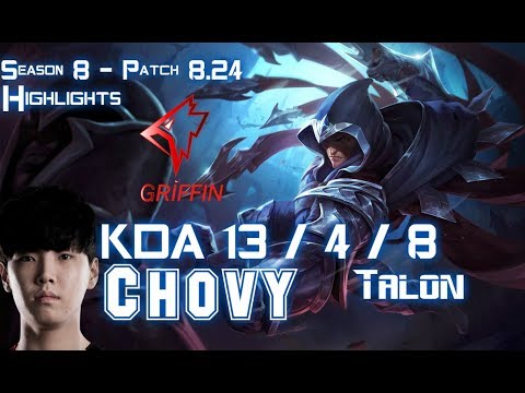 GRF Chovy TALON vs LISSANDRA Mid - Patch 8.24 KR Ranked