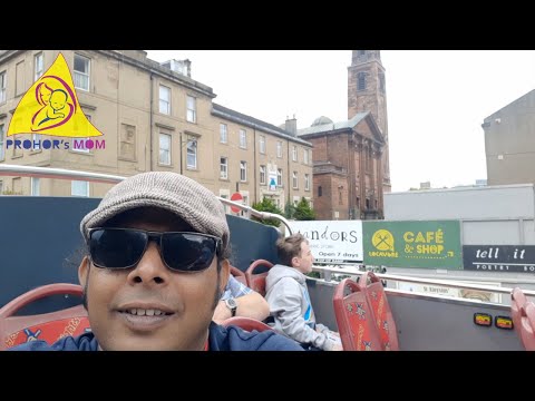 Open-top bus tour of Glasgow Scotland, Sightseeing Tour Glasgow, Glasgow City Bus Tour, Scotland