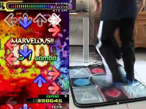 DDR/StepMania - Ω (OMEGA) - MAX 300 [boss song] Expert - A (OMGYES) on foam mat