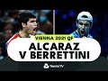 Carlos Alcaraz vs Matteo Berrettini Brilliant First Meeting! | Vienna 2021 Quarter-Finals
