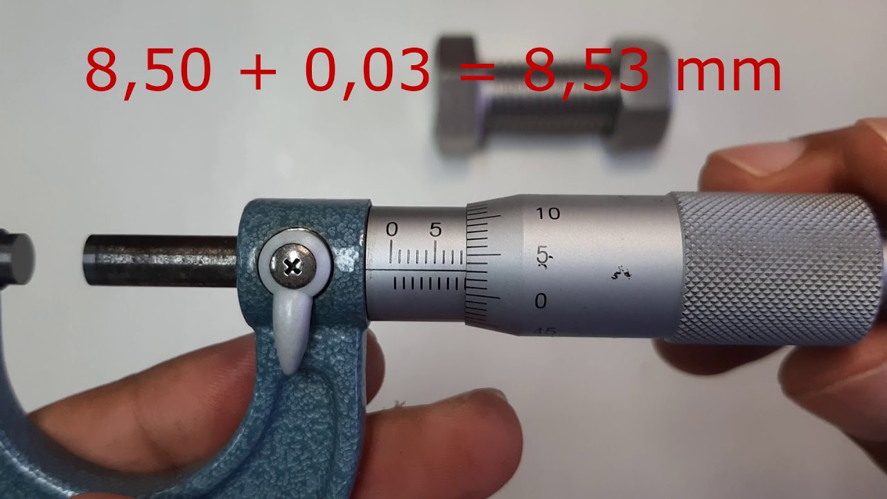 Metrologia: Leitura do MICRÔMETRO CENTESIMAL.