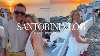 Travel vlog - SANTORINI VLOG ! A HUGE ACCIDENT, EXCITING ANNOUNCEMENT & AMAZING SUNSETS!Domes Santorini India Moon