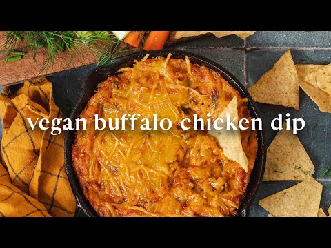 Vegan Cheesy Buffalo Chicken Dip | Easy Vegan Appetizer