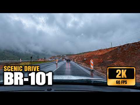 More progress on the Roadwork Near Alfredo Chaves in the Rain | BR-101 | Drive POV 23/09/2026