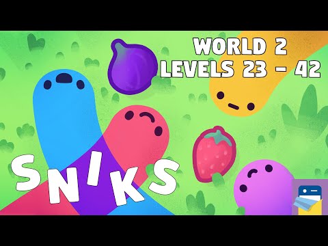 SNIKS: World 2 Levels 23 - 42 Walkthrough Guide & iOS / Android Gameplay (by Shelly Alon) - YouTube