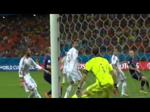Spain vs Netherlands 1 5 ~ All Goals World Cup 2014 HD