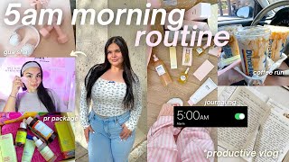 5AM MORNING ROUTINE 🧘🏼‍♀️ realistic, productive, journaling, thrifting, skincare & more!