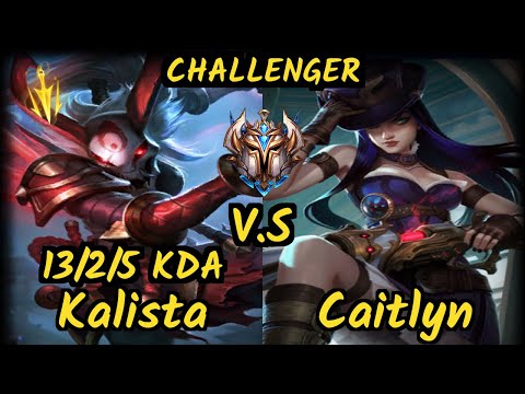 Theusma (KALISTA) vs CAITLYN - 13/2/5 KDA BOTTOM ADC CHALLENGER GAMEPLAY - BR