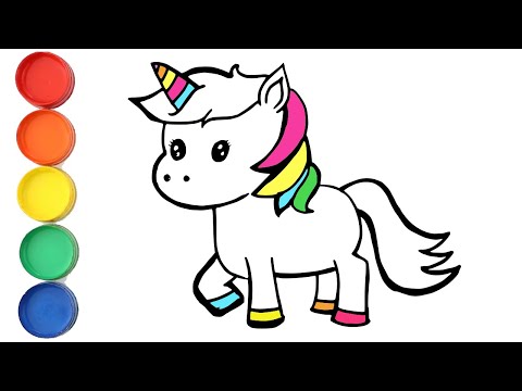 Coloriage LICORNE 🦄 Colorier Dessiner Licorne Kawaii 🌈 Coloriage Unicorne et dessin pour enfants
