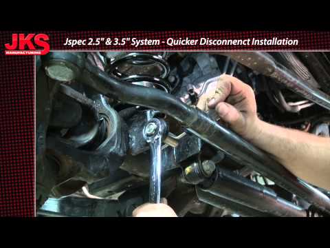 JKS Jspec Suspension Install - JK Swaybar Quick Disconnect Installation