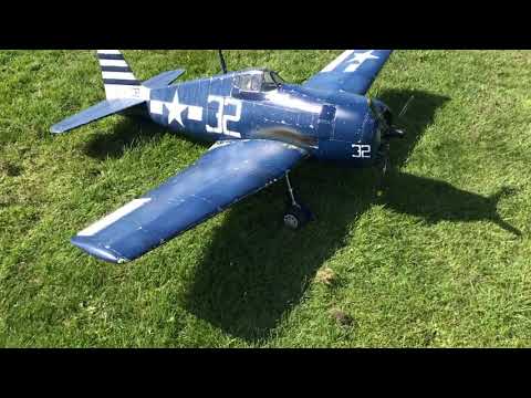 RC Hangar 9 Hellcat walk around after maiden!