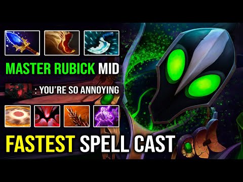 HOW TO MID RUBICK LIKE A MASTER | Crazy Fast Spell Casting Steal Everything EZ 24Min GG DotA 2