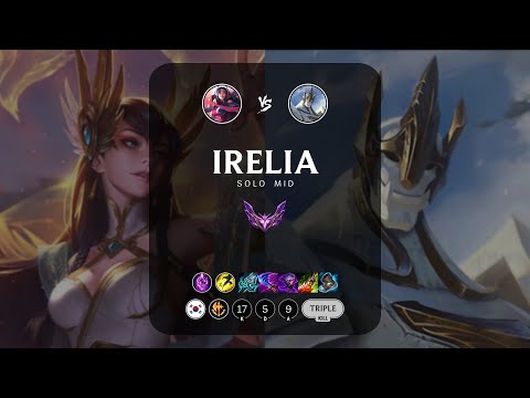 Irelia Mid vs Galio - KR Master Patch 12.23