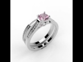 ENGAGEMENT RINGS - LIO P, Rings White Gold 18K & Tourmaline Pink Round & Diamond White