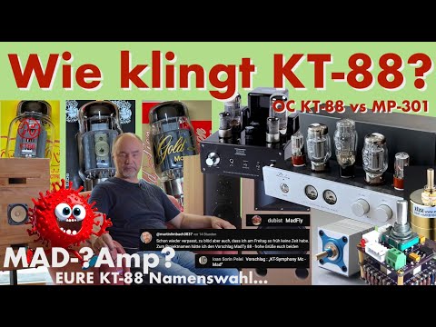 Der Klang der KT-88 Röhren, Amp Namens Wahl und MP-301 BTB Sets