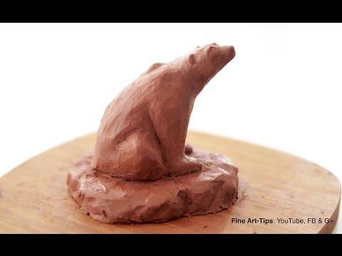 ホッキョクグマを粘土で造形する方法 - ナレーション付き (How to Model (Sculpt) a Polar Bear in Clay - Narrated)