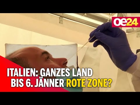 Italien: Ganzes Land bis 6. Jänner rote Zone?