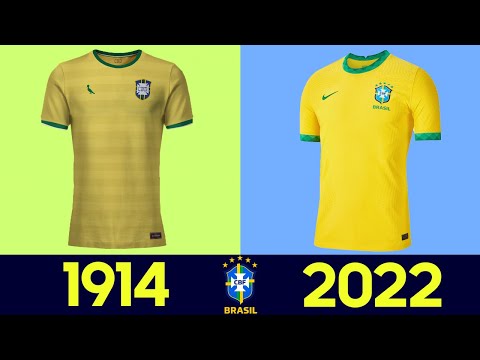 ⚽ A evolução da camisa da Seleção Brasileira | Todos os uniformes da Seleção Brasileira de Futebol