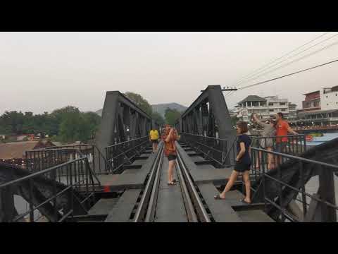 "BRIDGE on RIVER KWAI" walk in Kanchanaburi Thailand, Death Railway