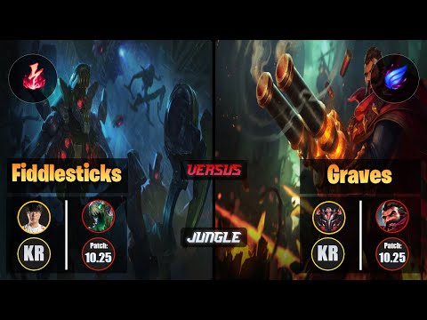 Haru FIDDLESTICKS (Jungle) [Electrocute] VS GRAVES - Grandmaster KR Patch 10.25